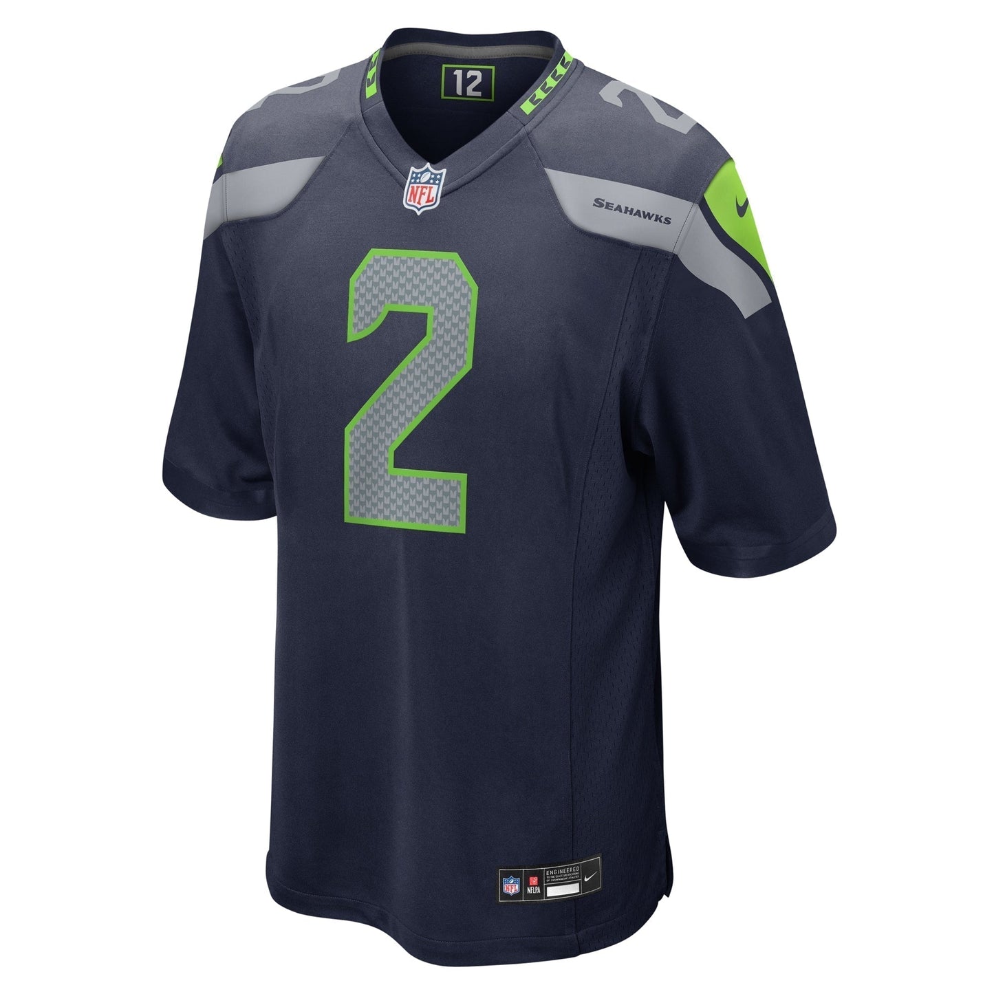 Rayshawn Jenkins Seattle Seahawks Game Jersey - College Navy football jersey product view 2