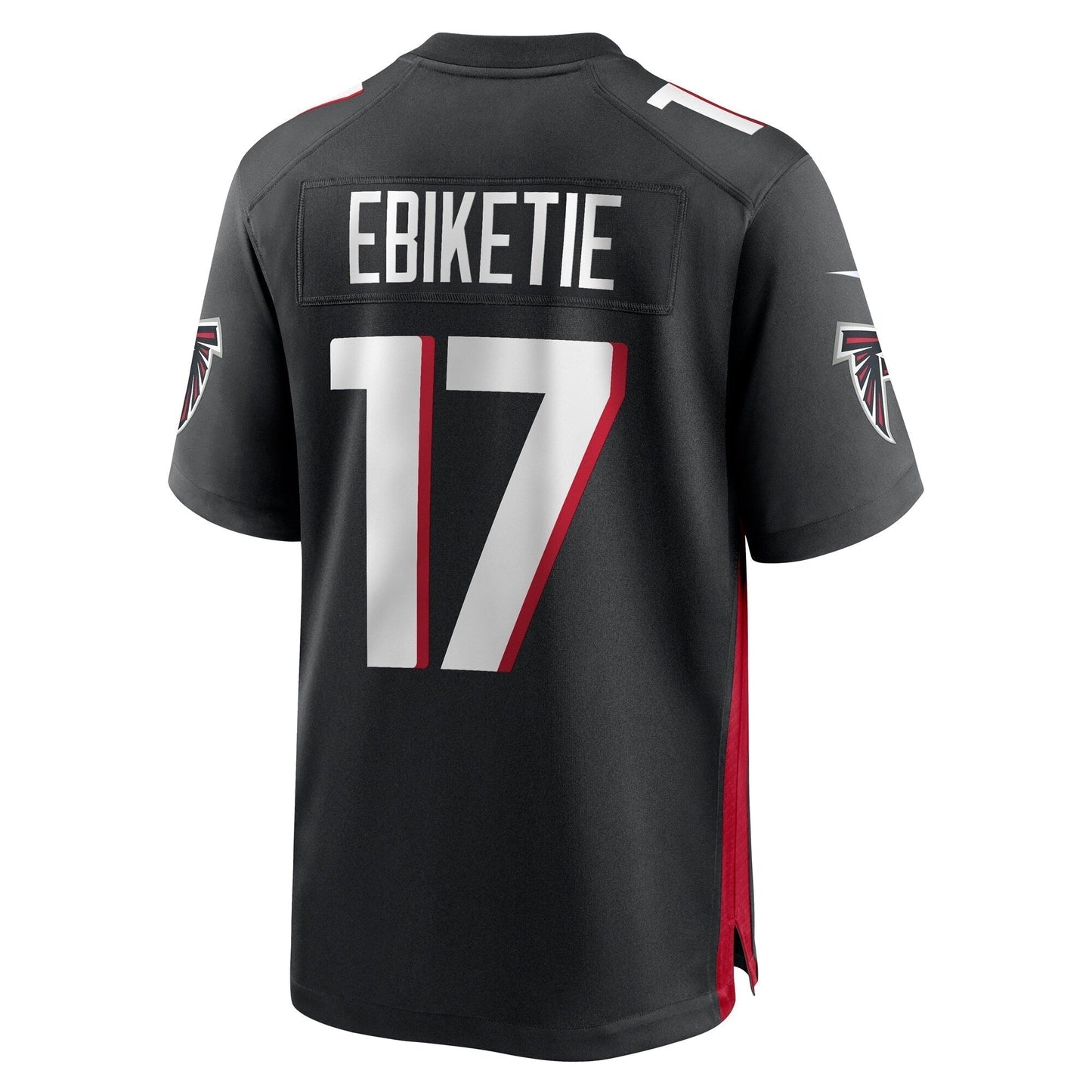 Arnold Ebiketie Atlanta Falcons Team Game Jersey - Black football jersey product view 3