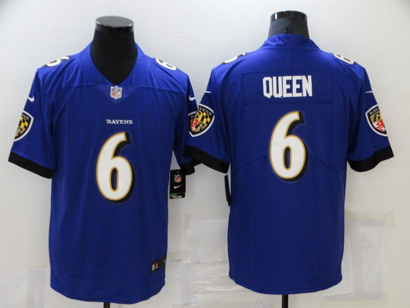 Men's Baltimore Ravens Patrick Queen #6 Purple Game Player Jersey1 football jersey product view 1