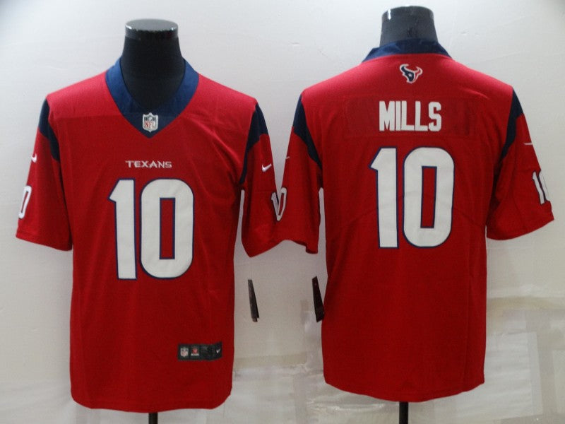 Men's Houston Texans Davis Mills Red Game Jersey football jersey product view 1