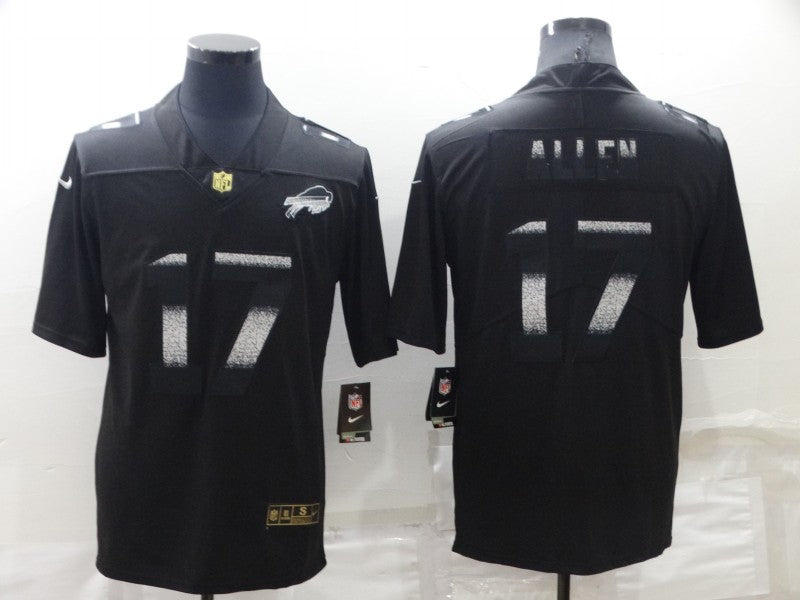Men's Buffalo Bills Josh Allen #17 Black Alternate Player Jersey1 football jersey product view 1
