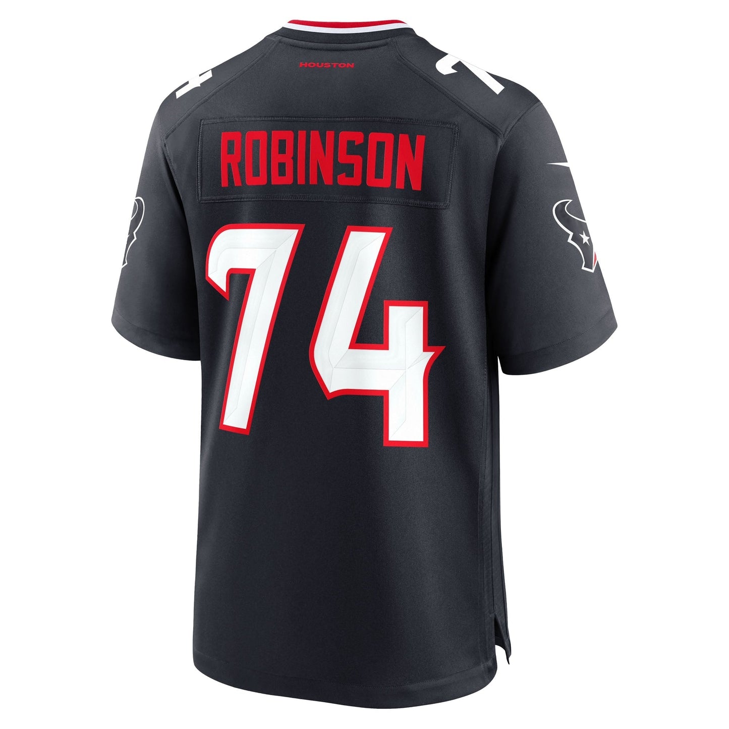Houston Texans Cam Robinson Navy Team Game Jersey football jersey product view 2