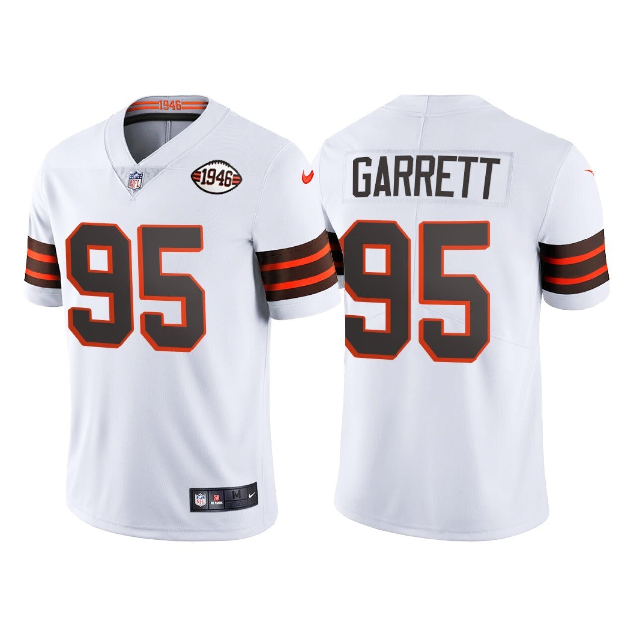 Men's Cleveland Browns Myles Garrett Jersey-White football jersey product view 1