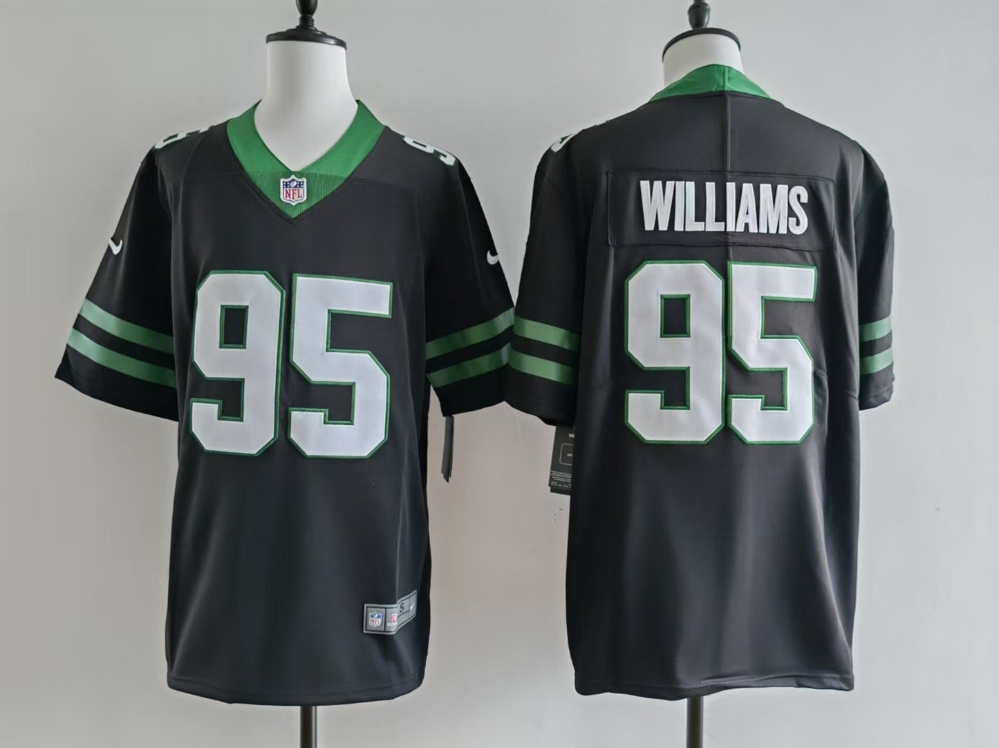 Men's New York Jets Quinnen Williams Jersey-Black football jersey product view 1