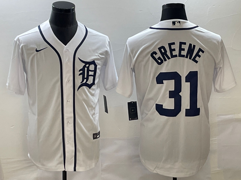 Men's Detroit Tigers Riley Greene White Replica Player Jersey baseball jersey product view 1
