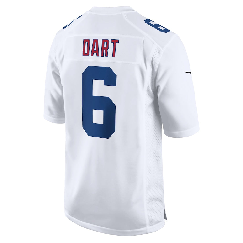 NY.Giants #6 Jaxson Dart Tundra White Fashion Game Jersey sports jersey product view 1