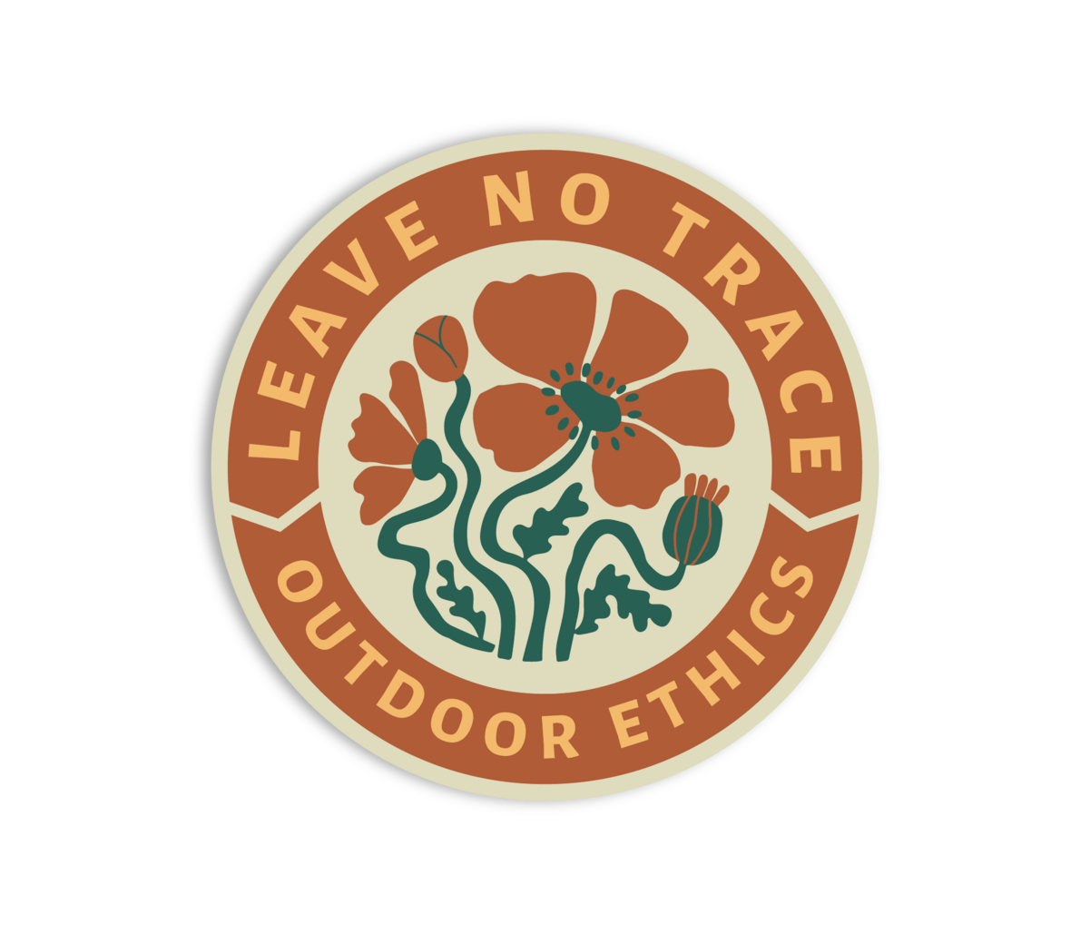 Leave No Trace Outdoor Ethics Sticker Unisex T-shirt, Sweatshirt, Hoodie, Long Sleeve Tee - T-Shirt, Sweatshirt, Hoodie