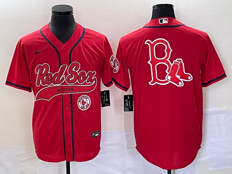 Men's Boston Red Sox Red Player Jersey baseball jersey product view 1