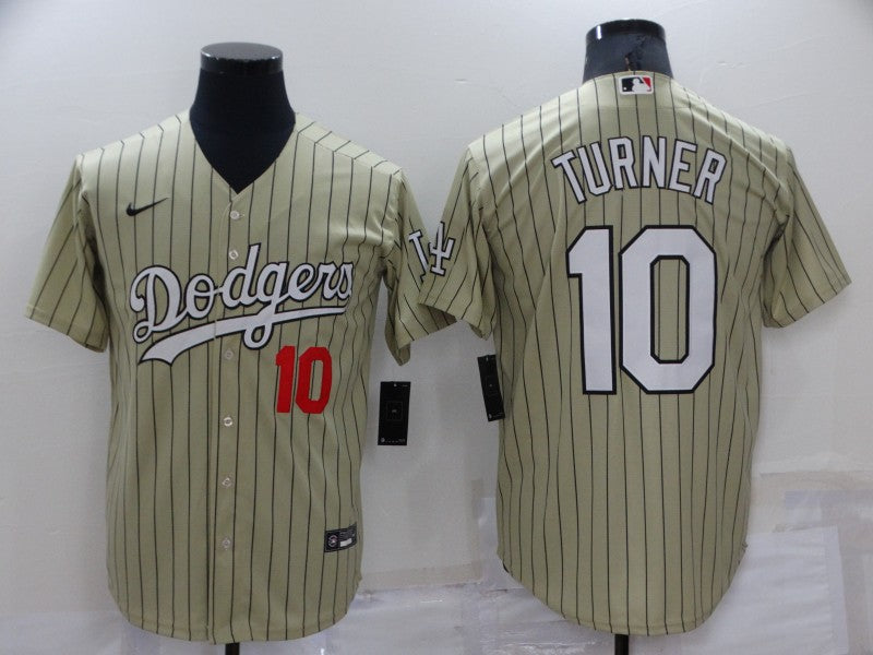 Men's Los Angeles Dodgers Justin Turner Gold Replica Baseball Jersey baseball jersey product view 1