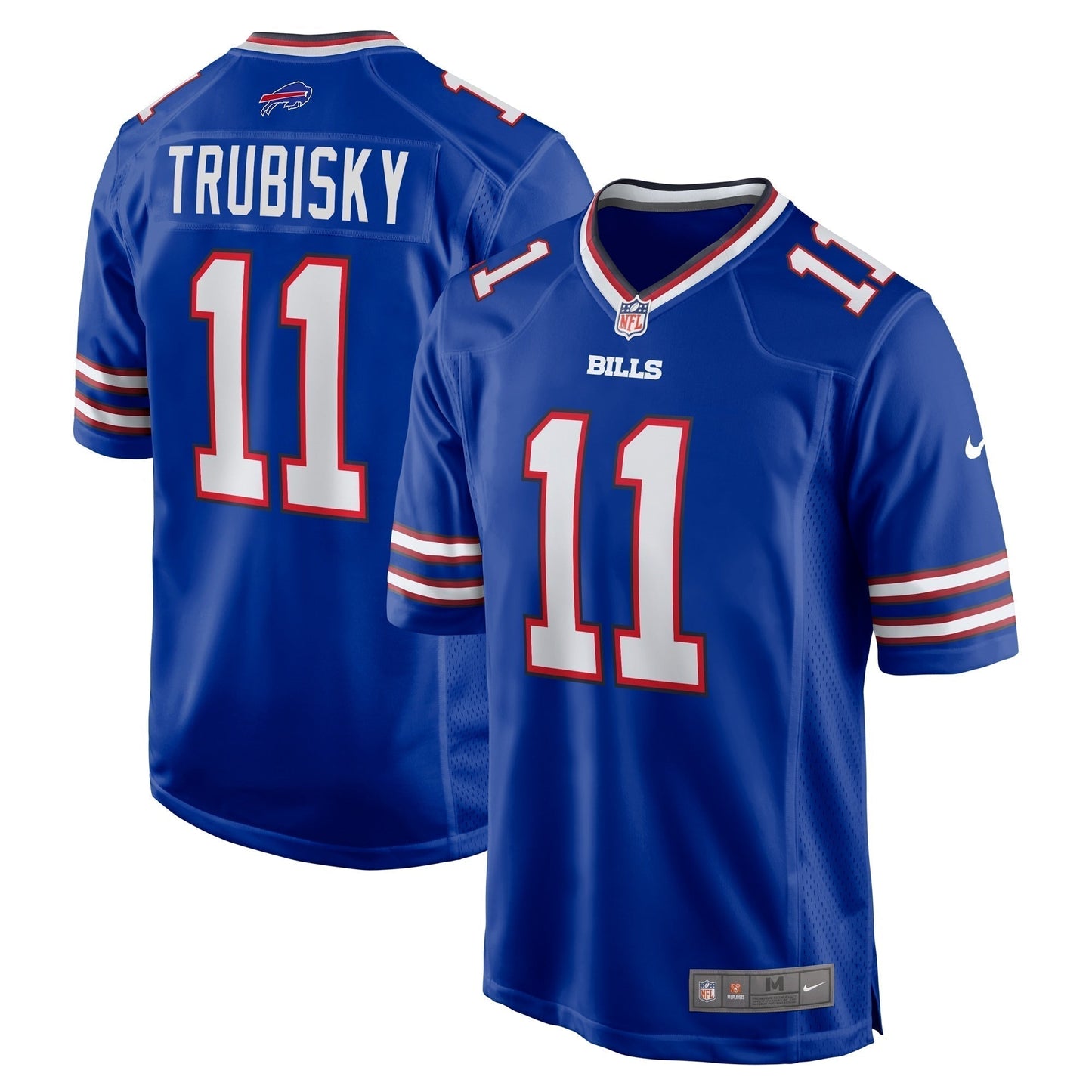 Mitchell Trubisky Buffalo Bills Game Jersey - Royal football jersey product view 1
