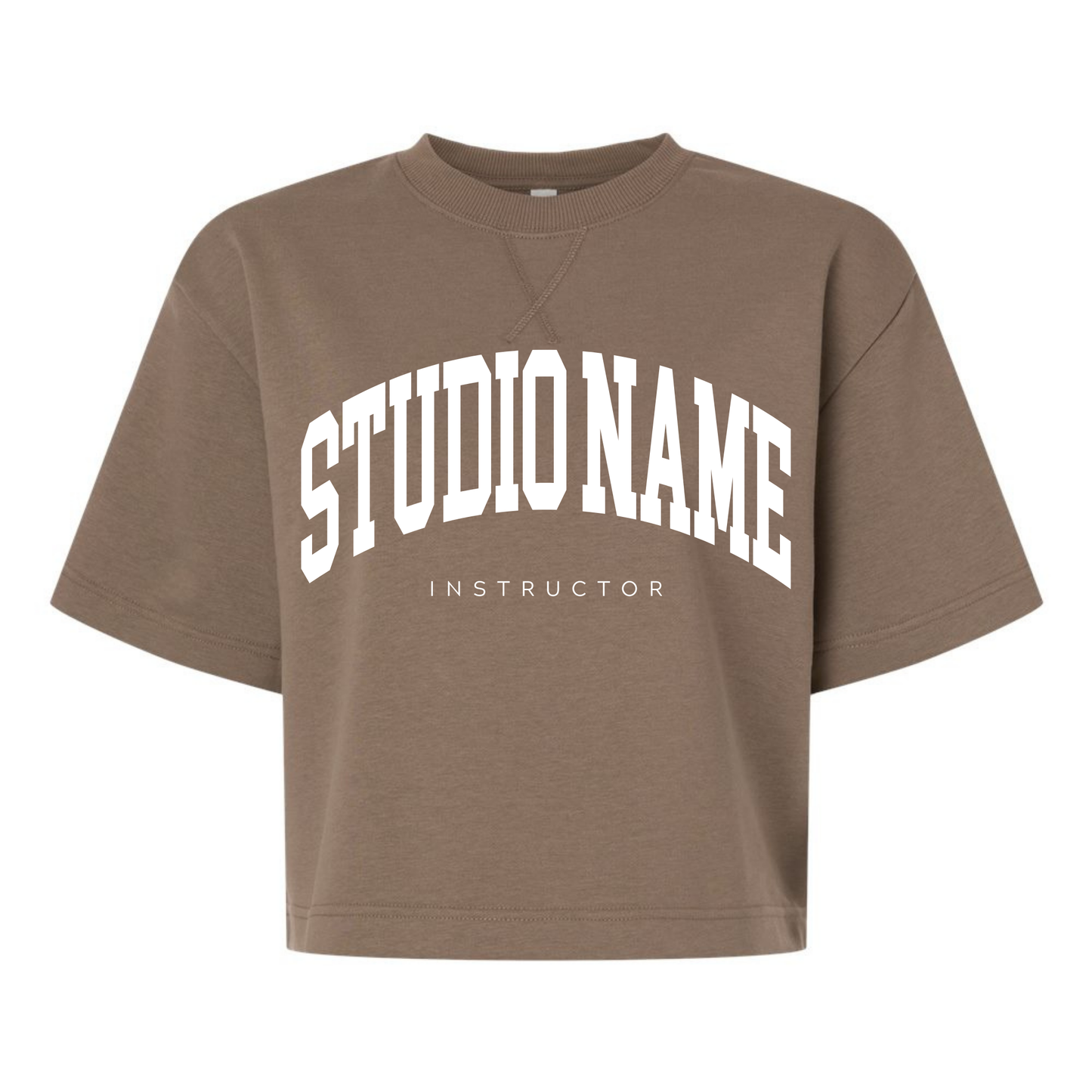 Custom Studio Name Athletic French Terry Knit Boxy Top Unisex T-shirt, Sweatshirt, Hoodie, Long Sleeve Tee - T-Shirt, Sweatshirt, Hoodie