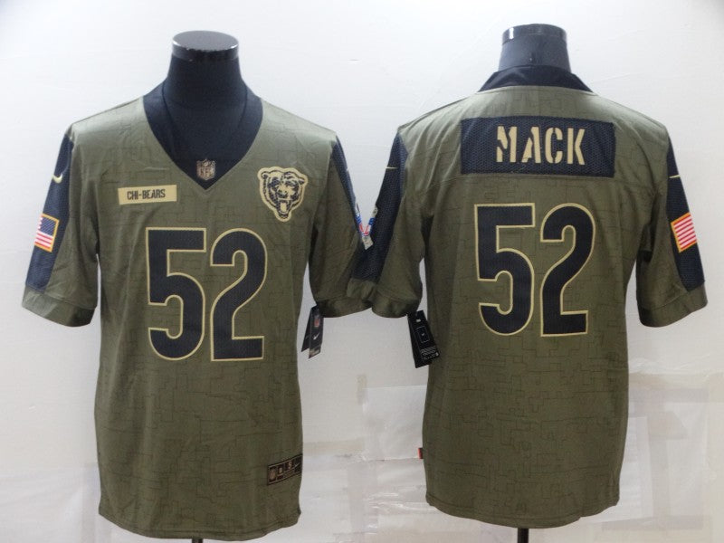 Men's Chicago Bears Khalil Mack Brown Player Game Jersey football jersey product view 1