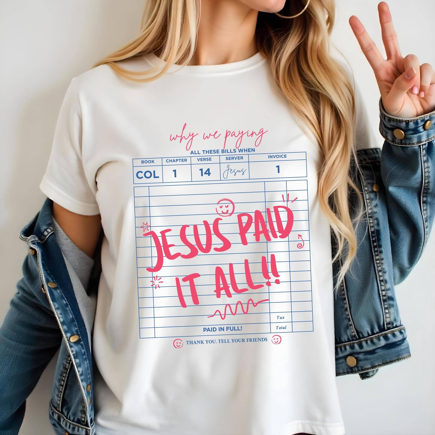 Jesus Paid It All Christian Worship Shirt Unisex T-shirt, Sweatshirt, Hoodie, Long Sleeve Tee - T-Shirt, Sweatshirt, Hoodie