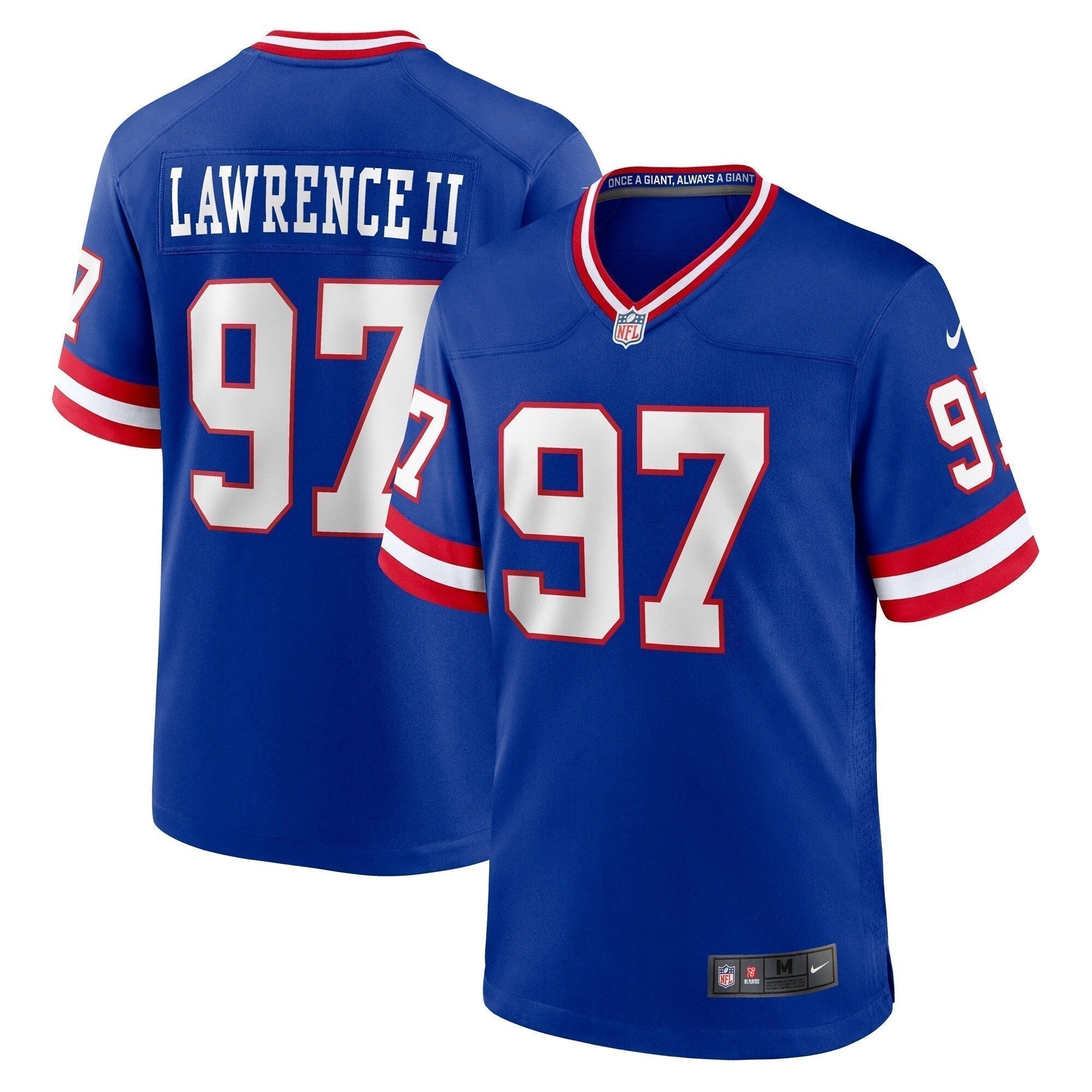 Dexter Lawrence II New York Giants Classic Game Jersey - Royal football jersey product view 1