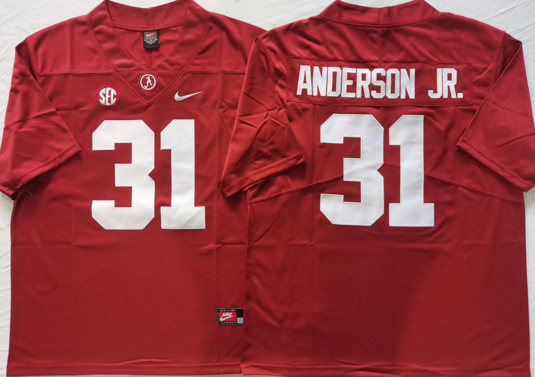 Men's Alabama Crimson Tide Will Anderson Jr #31 Crimson Player Game Jersey sports jersey product view 1