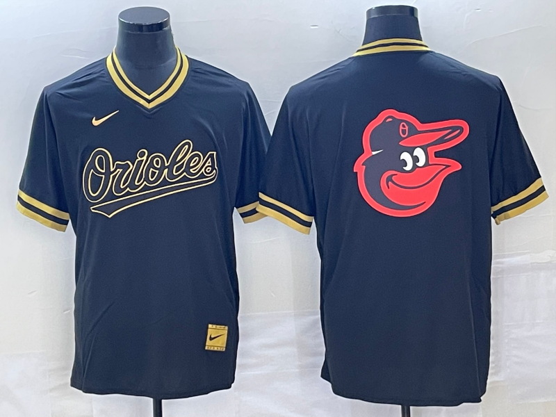 Men's Baltimore Orioles Black Replica Player Jersey1 baseball jersey product view 1