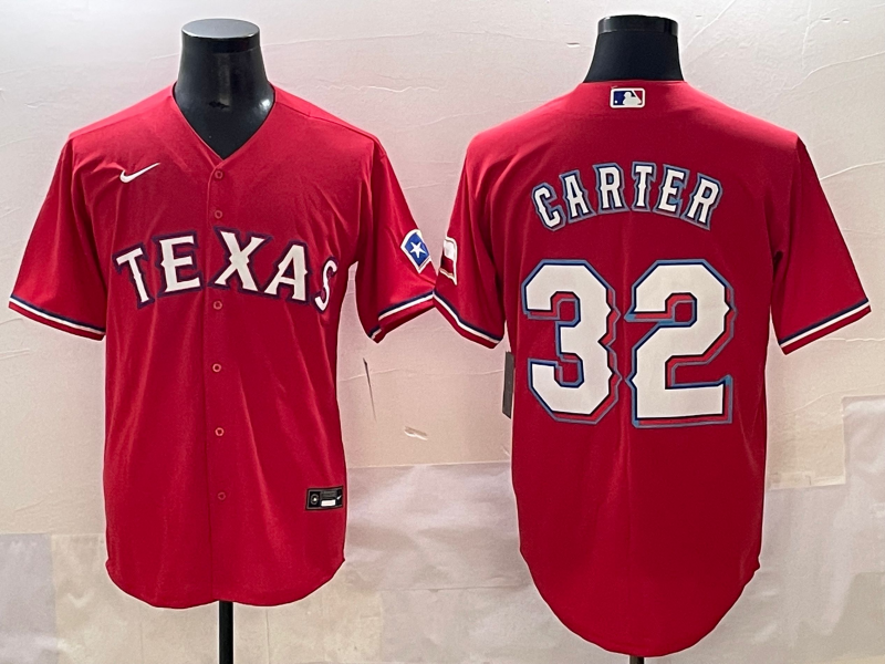 Men's Texas Rangers Evan Carter Red Limited Player Jersey baseball jersey product view 1