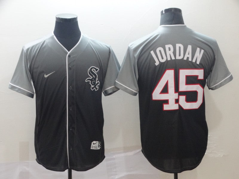 Men's Chicago White Sox Michael Jordan #45 Gray Fashion Stitched Jersey basketball jersey product view 1