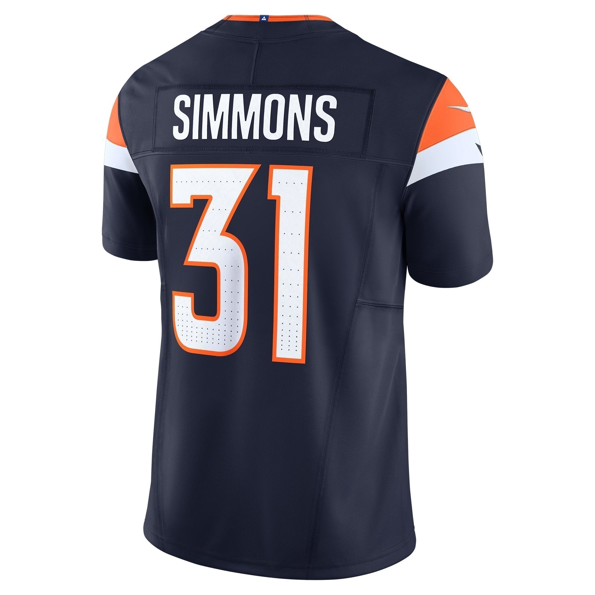 Justin Simmons Denver Broncos Vapor F.U.S.E. Limited Jersey - Navy football jersey product view 3