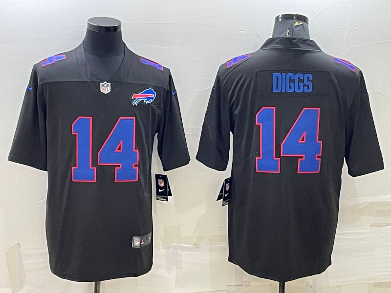 Men's Buffalo Bills Stefon Diggs #14 Black Player Jersey1 football jersey product view 1