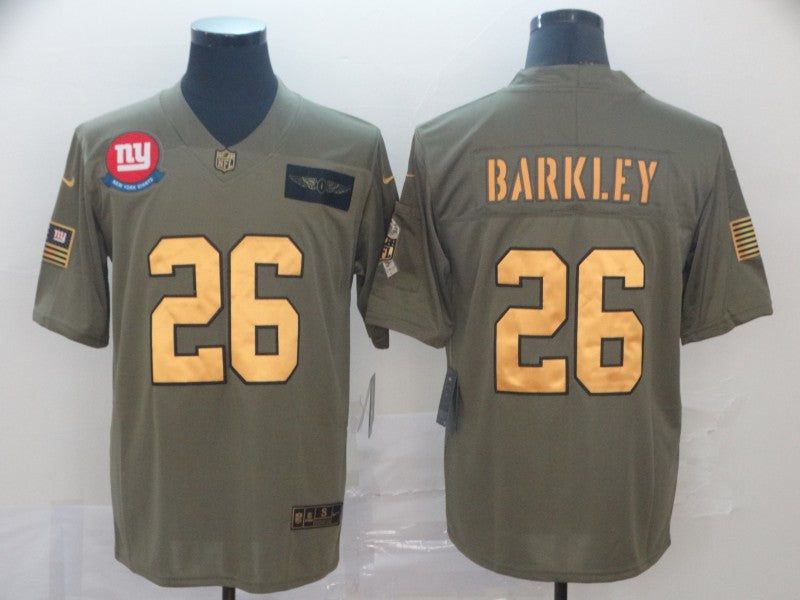 Men's New York Giants Saquon Barkley #26 Brown Alternate Game Jersey1 football jersey product view 1