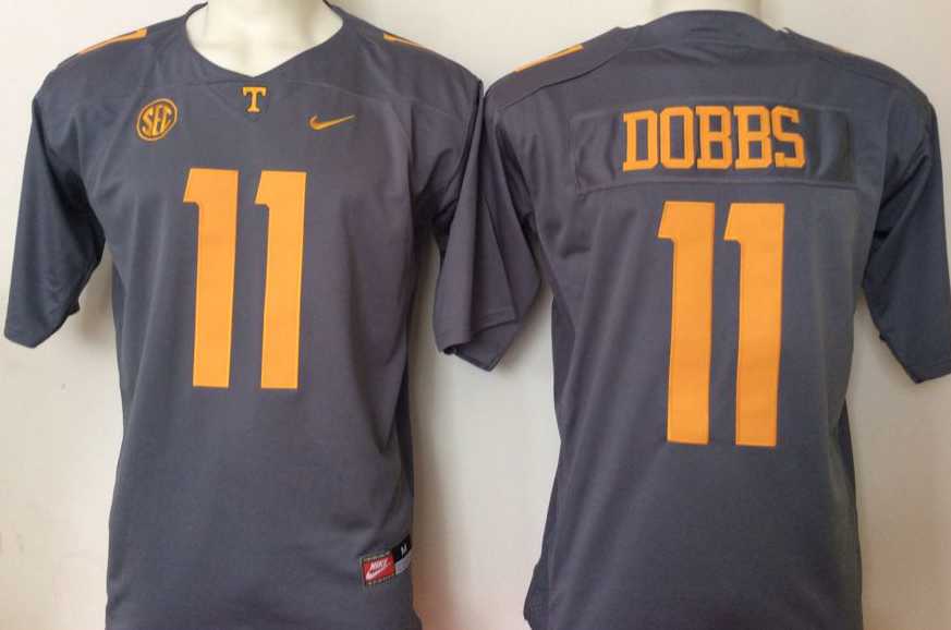Men's Tennessee Volunteers Josh Dobbs #11 Black Player Game Jersey sports jersey product view 1