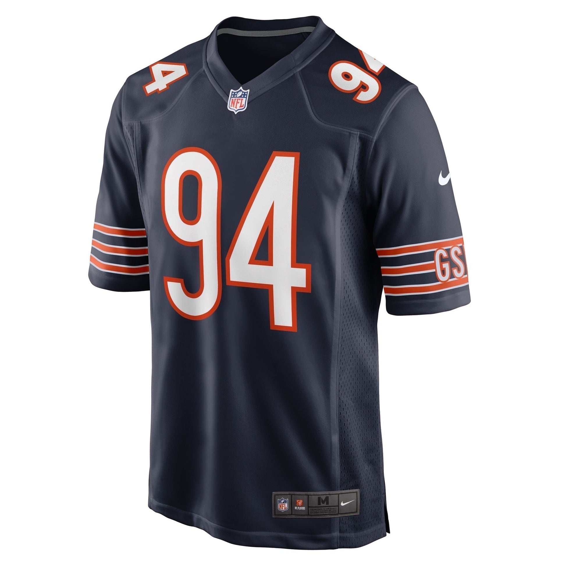 Rasheem Green Chicago Bears Game Jersey - Navy football jersey product view 2