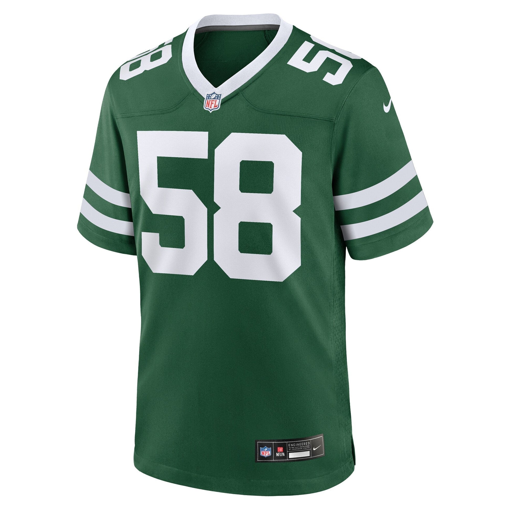 Eric Watts New York Jets Team Game Jersey - Legacy Green football jersey product view 2