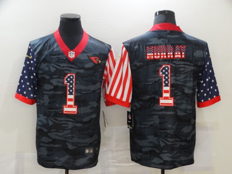 Men's Arizona Cardinals Kyler Murray #1 Gray Camouflage Game Player Jersey1 football jersey product view 1