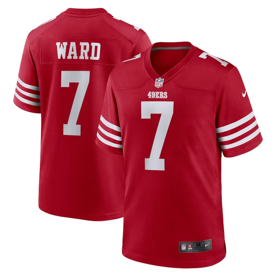 Charvarius Ward San Francisco 49ers Game Player Jersey - Scarlet football jersey product view 1