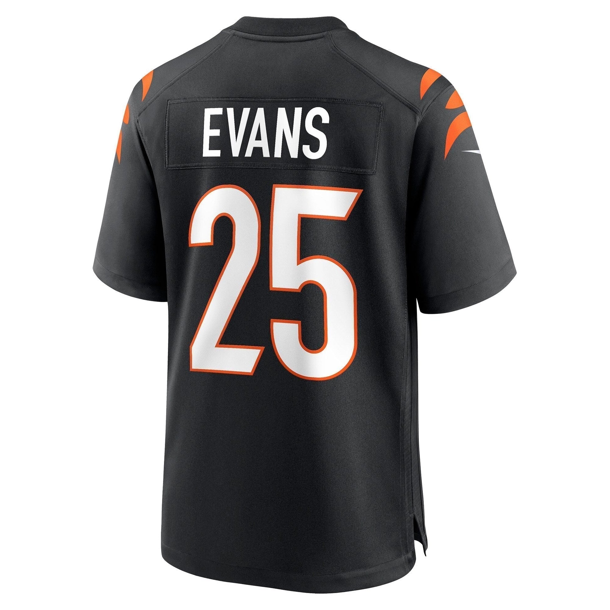 Chris Evans Cincinnati Bengals Game Jersey - Black football jersey product view 3