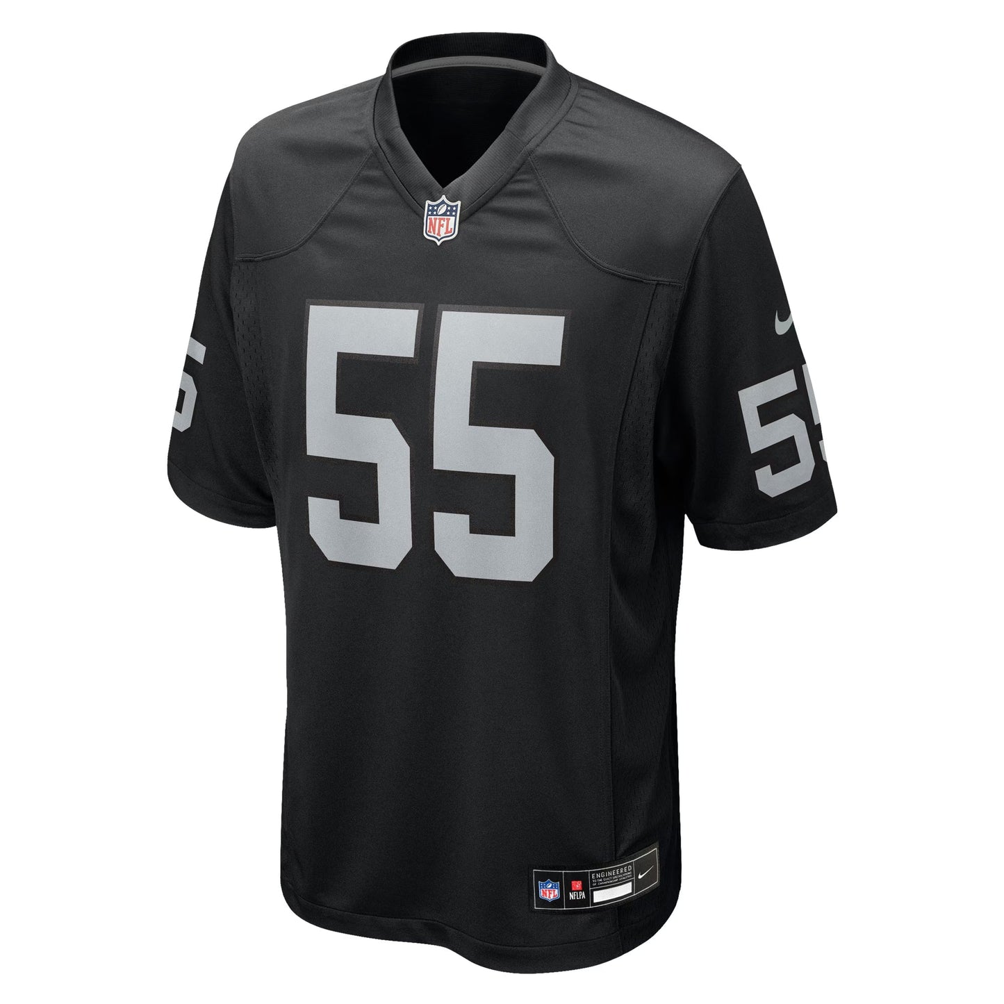 Las Vegas Raiders Cody Lindenberg Black Team Game Jersey football jersey product view 1