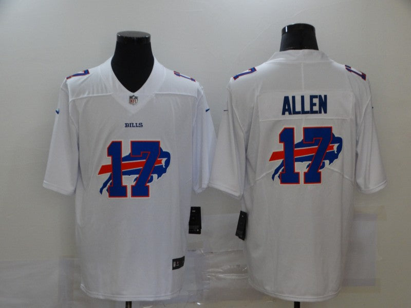 Men's Buffalo Bills #17 Josh Allen White Game Player Jersey1 football jersey product view 1