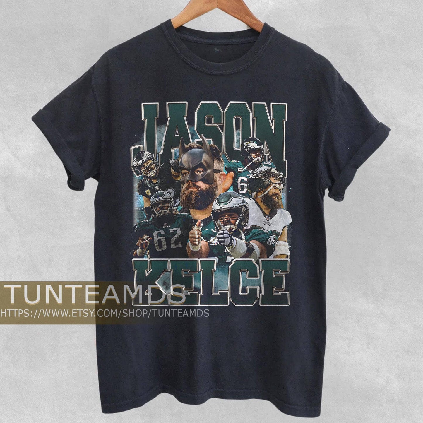 Vintage Jason Kelce Football Shirt Classic 90S Graphic Tee Unisex T-shirt, Sweatshirt, Hoodie, Long Sleeve Tee - T-Shirt, Sweatshirt, Hoodie