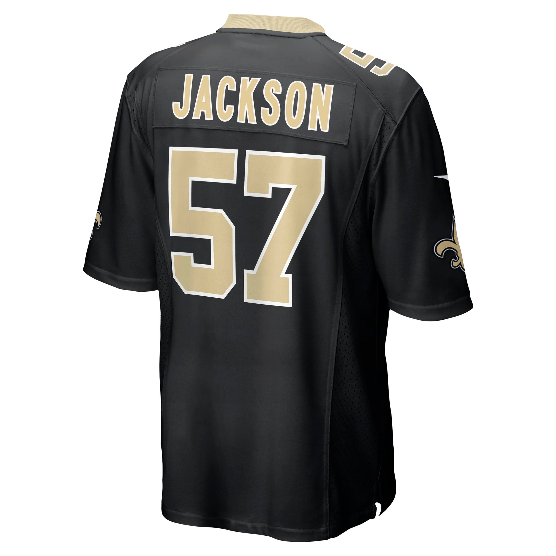 Rickey Jackson New Orleans Saints Retired Jersey - Black football jersey product view 3