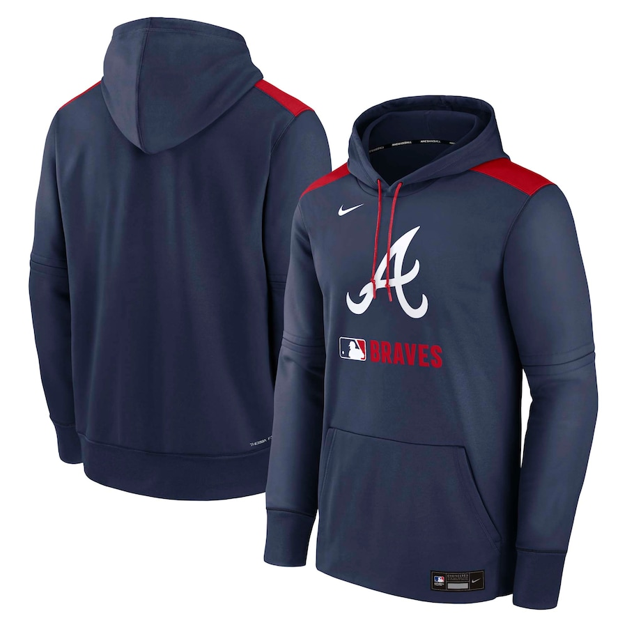 Atlanta Braves Performance Pullover Red Hoodie baseball jersey product view 1