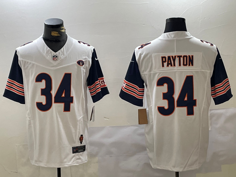 Men's Chicago Bears Walter Payton White Alternate Game Player Jersey football jersey product view 1