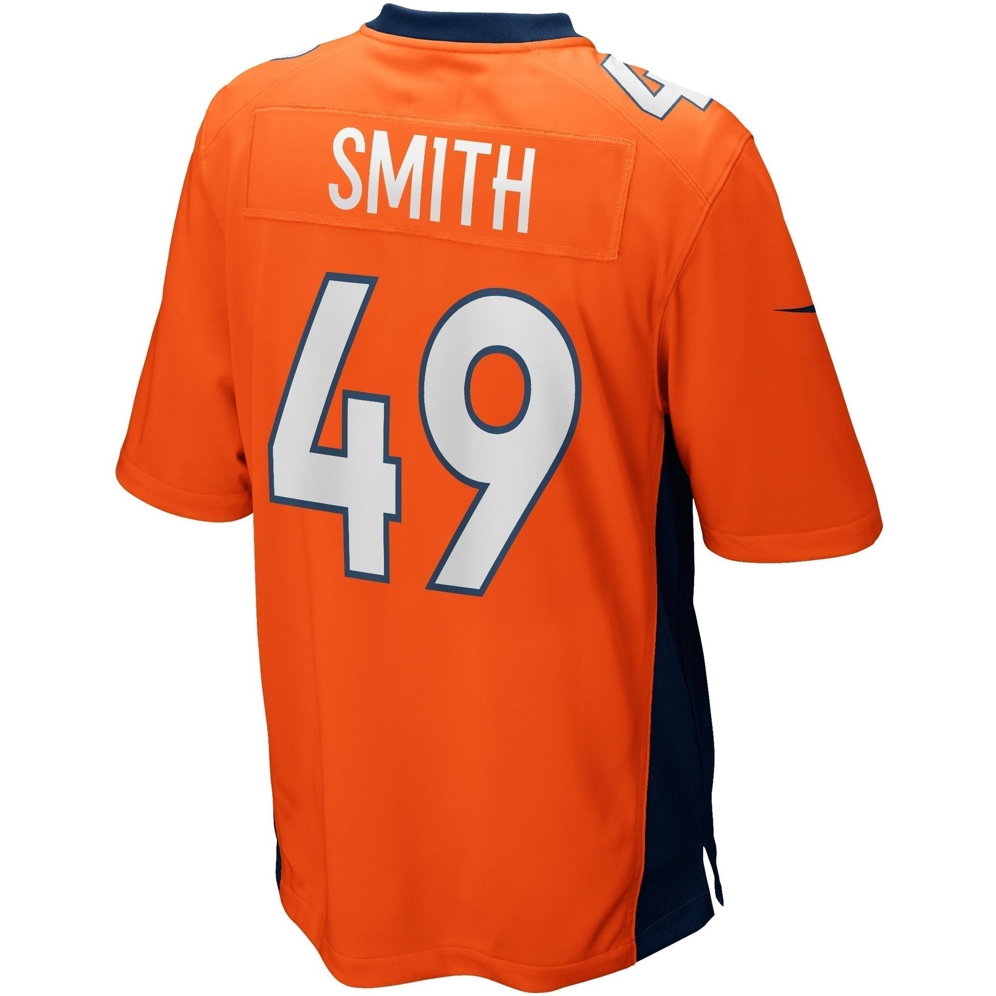 Dennis Smith Denver Broncos Game Retired Jersey - Orange football jersey product view 3