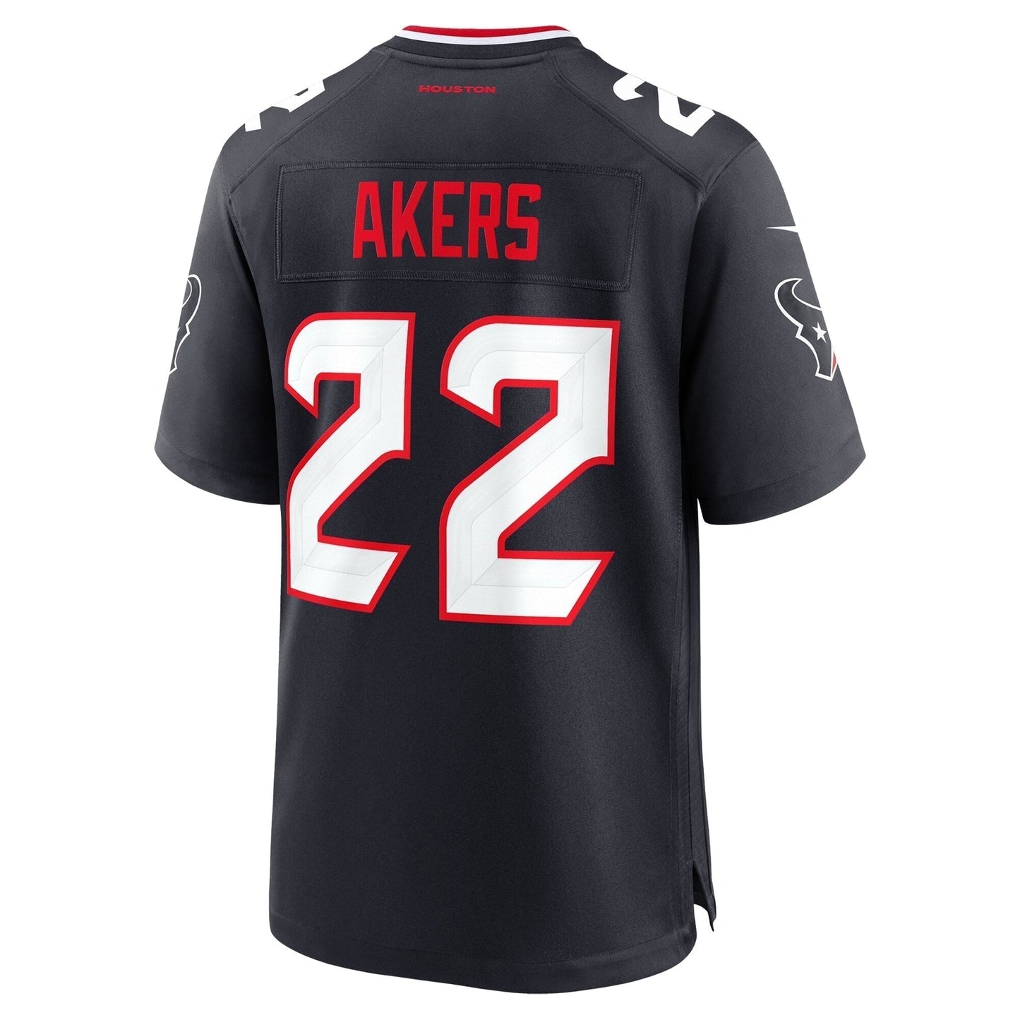 Cam Akers Houston Texans Team Game Jersey - Navy football jersey product view 3
