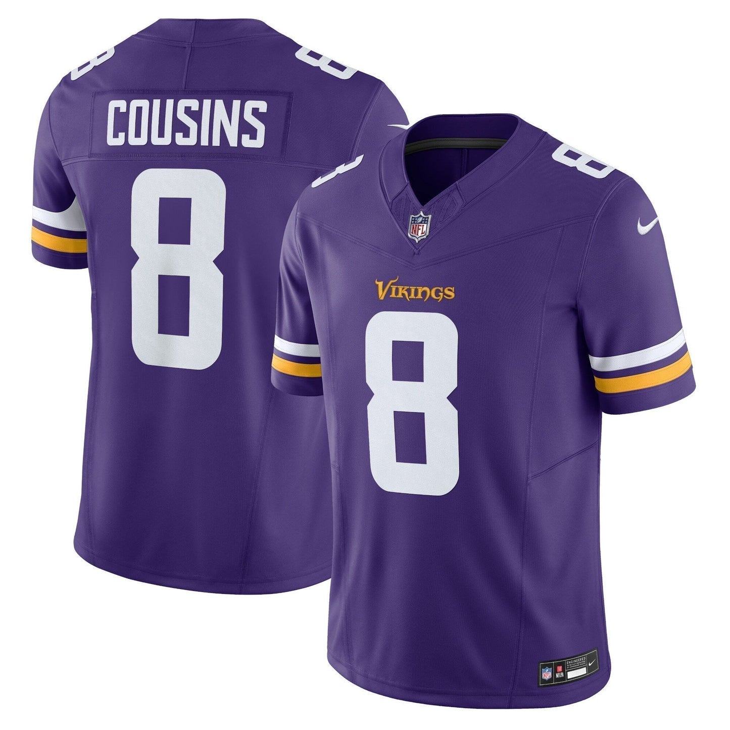 Kirk Cousins Minnesota Vikings Vapor F.U.S.E. Limited Jersey - Purple football jersey product view 1