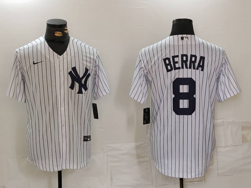 Men's New York Yankees Yogi Berra White Home Limited Player Jersey baseball jersey product view 1
