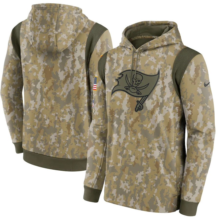 Men's Tampa Bay Buccaneers 2021 Salute to Service Hoodie Camouflage football jersey product view 1