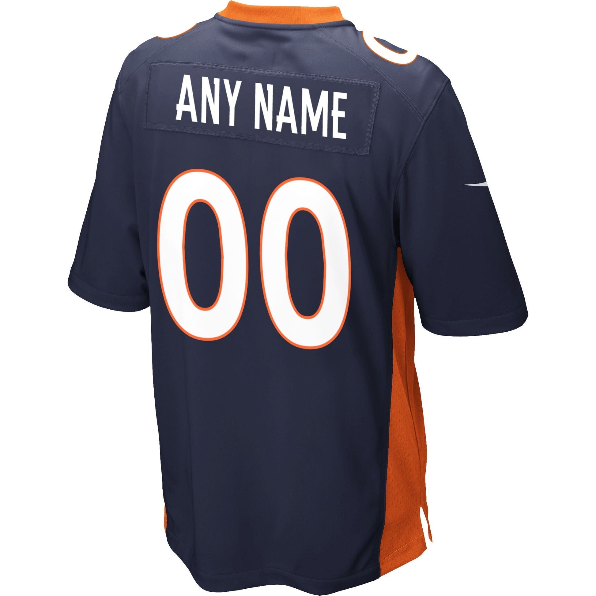 Denver Broncos Alternate Custom Game Jersey - Navy football jersey product view 3