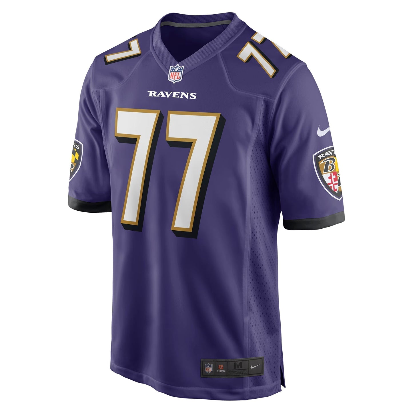 Baltimore Ravens Daniel Faalele Purple Player Game Jersey football jersey product view 2