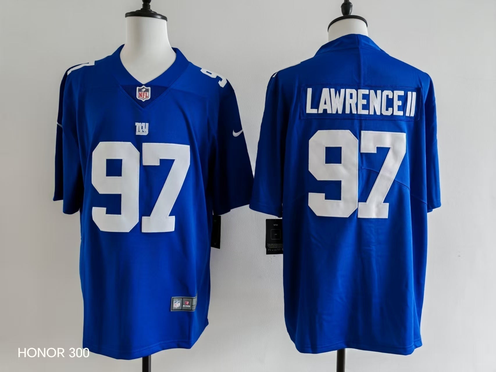 Men's New York Giants Dexter Lawrence II Jersey-Blue football jersey product view 1