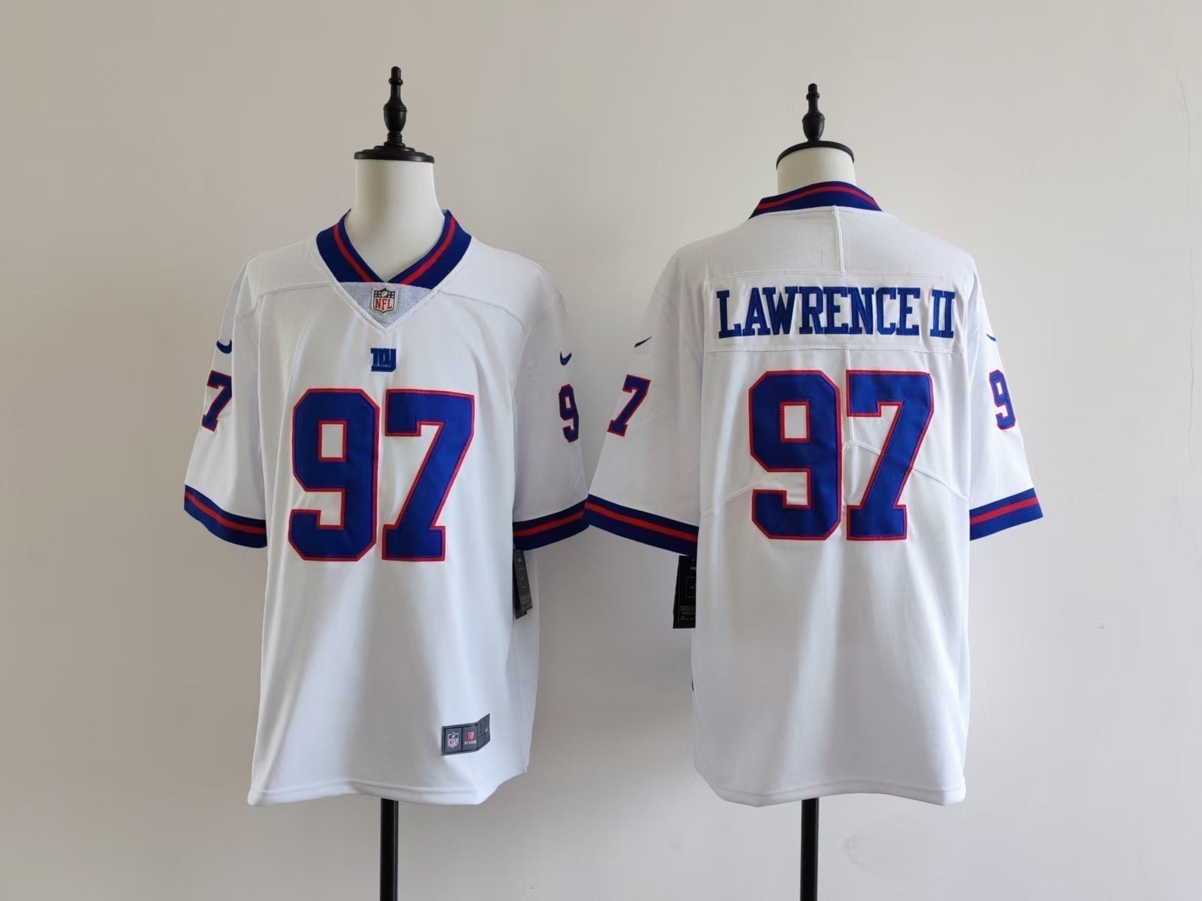 Men's New York Giants Dexter Lawrence II Jersey-White football jersey product view 1