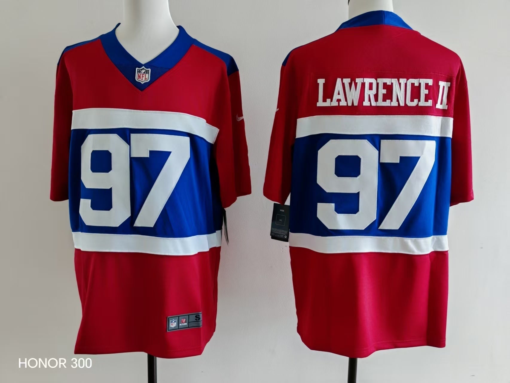 Men's New York Giants Dexter Lawrence II Jersey-Red football jersey product view 1