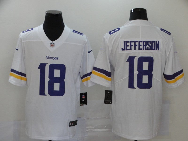 Men's Minnesota Vikings Justin Jefferson White Player Game Jersey football jersey product view 1