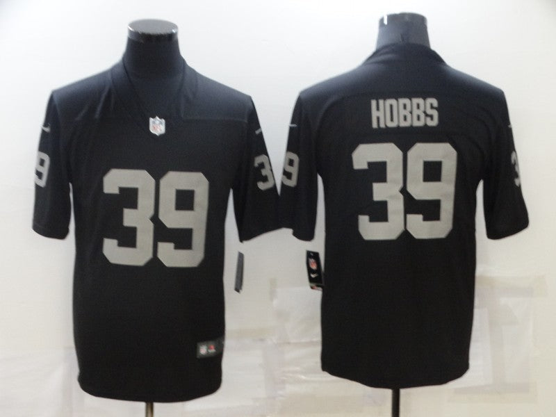 Men's Las Vegas Raiders Nate Hobbs Black Game Jersey football jersey product view 1