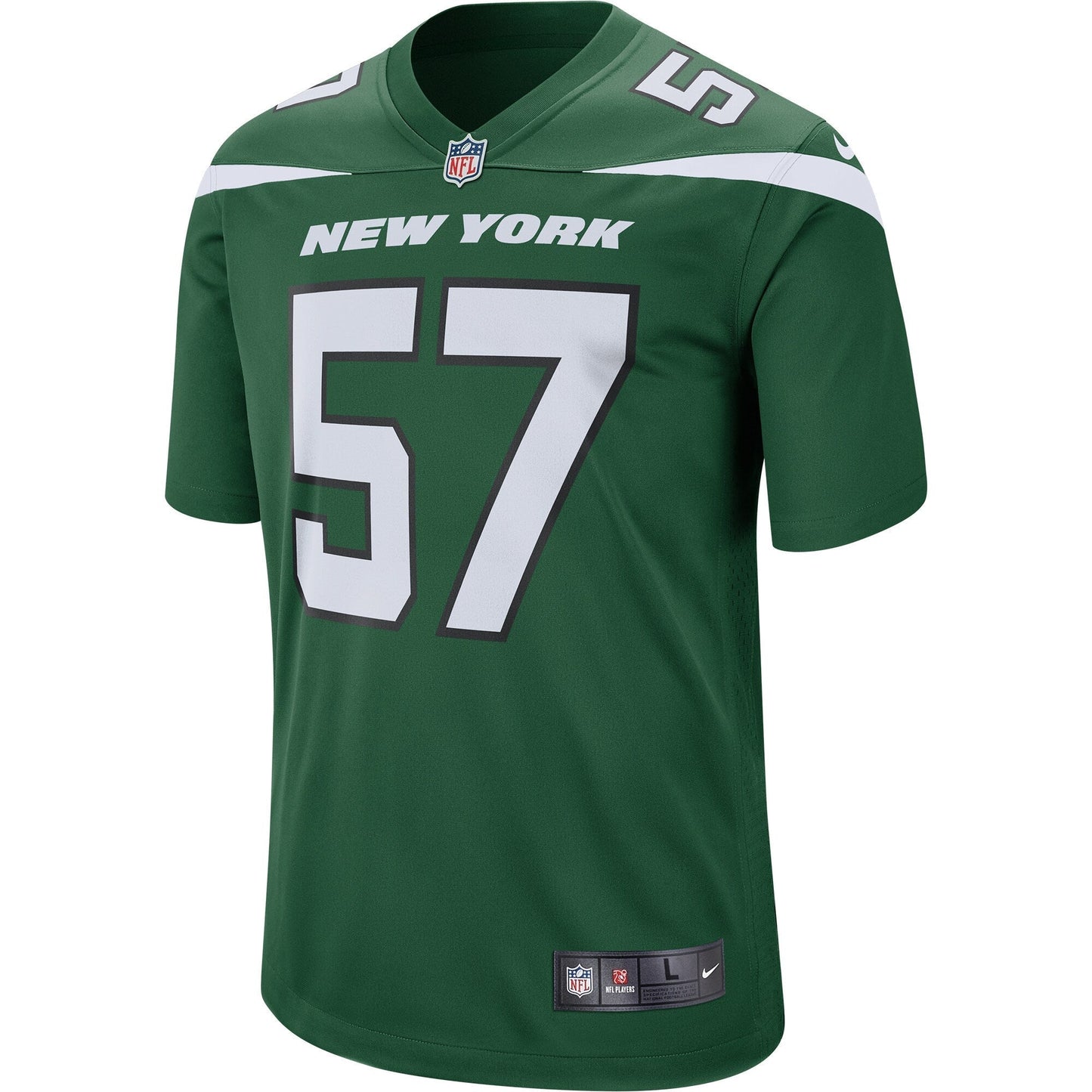 C.J. Mosley New York Jets Game Jersey - Gotham Green football jersey product view 2